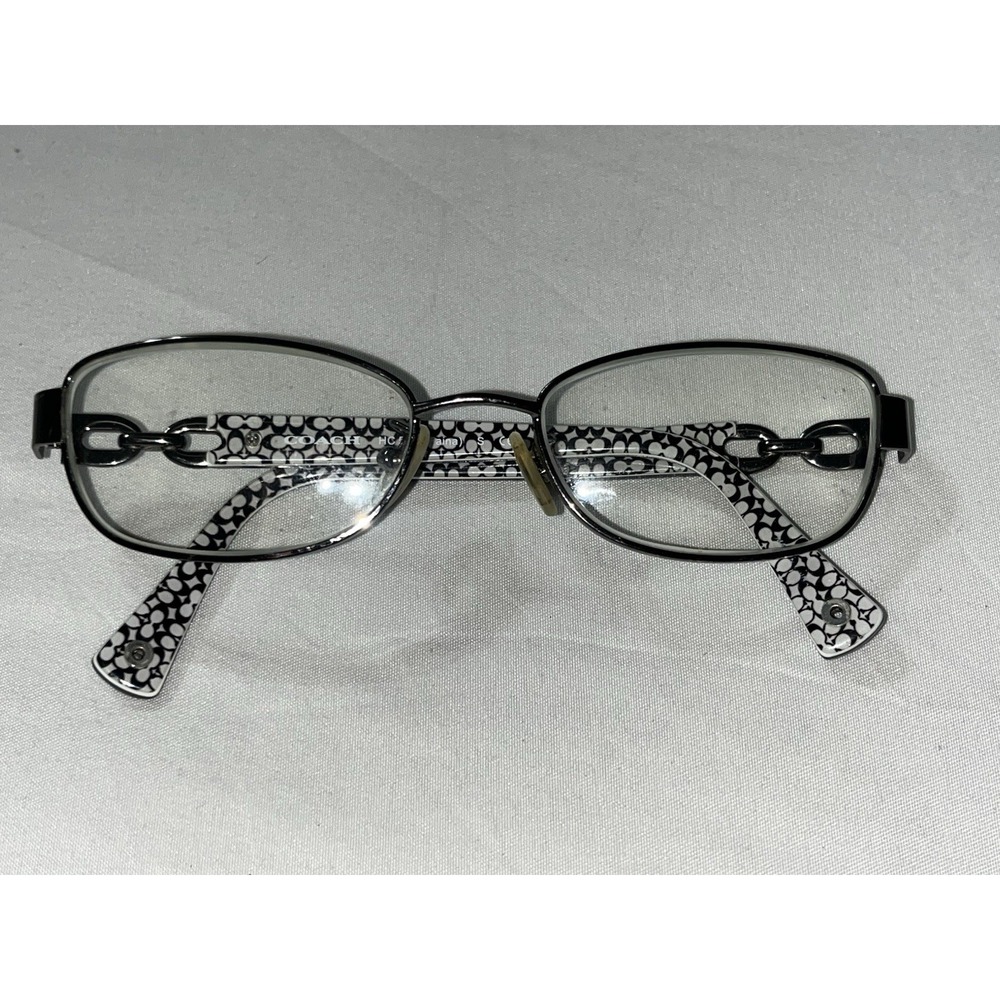COACH HC5054 9186 Dk Silver Black White Sig 51-17-135 mm Women's Eyeglasses